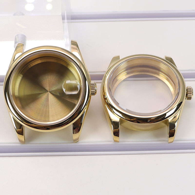 Bronze Case Watch - Fenya-ラウンドエッジウォッチケース,サファイアガラス,nh36,nh35,nh34,miyota 8215ムーブメント,ダイヤル28.5mm,10atm,36mm, 40mm