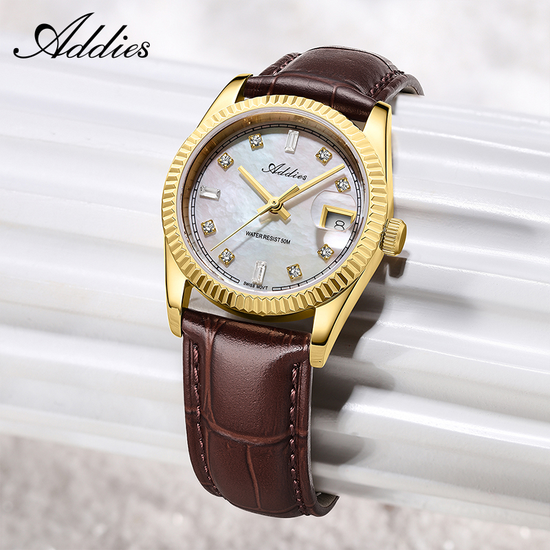 Luxury Watch Lady - アディーズ 585 クォーツ女性用腕時計 28 ミリメートル高品質サファイアガラス 50
