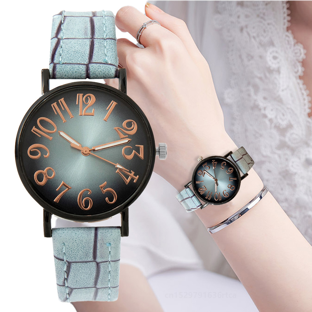 Luxury Watch Vintage - 女性のためのヴィンテージクォーツ時計,カジュアルな市松模様の革ストラップ,腕時計
