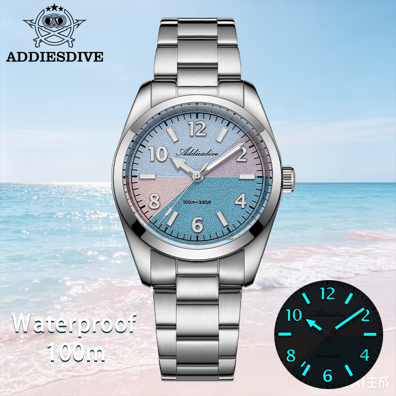 Luxury Watch Travel Case - ADDIESDIVE サファイアガラス時計女性の新しい高級 36 ミリメートル BGW9 発光