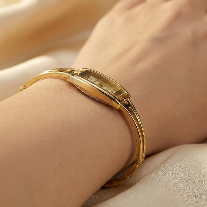 Luxury Watch Vintage - 高級女性用腕時計ファッション長方形合金時計ストラップブレスレットクォーツ時計ヴィンテージ絶妙なレディース時計ギフトリロイムジェール