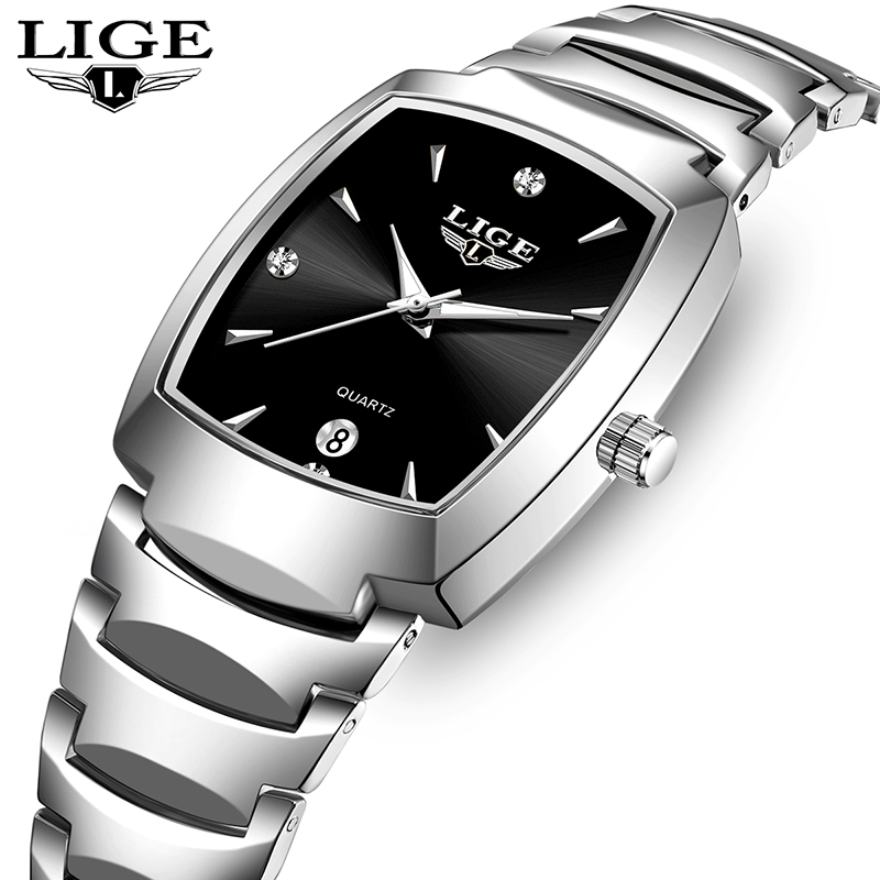 Luxury Watch Lady - LIGE 腕時計女性ビジネス高級レディース時計女性防水腕時計ファッションクォーツシンプルな腕時計女性のためのモントルファム + ボックス