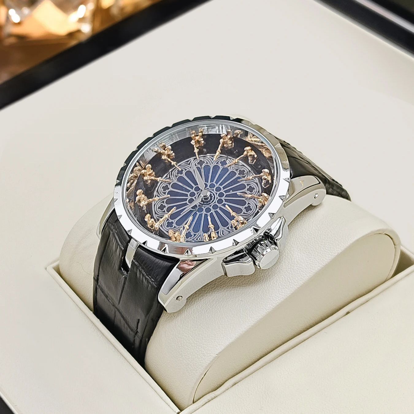 Zodiac Luxury Watch - 高級感あふれるエレガントなメンズ腕時計、ライトラグジュアリー十二宮の騎士団腕時計、メンズワームホールコンセプトウォッチ、干支デザインメンズ腕時計、ニッチブランドメンズ腕時計、カジュアルスタイルファッションアクセサリー、ギフトに最適、ブランド高級腕時計