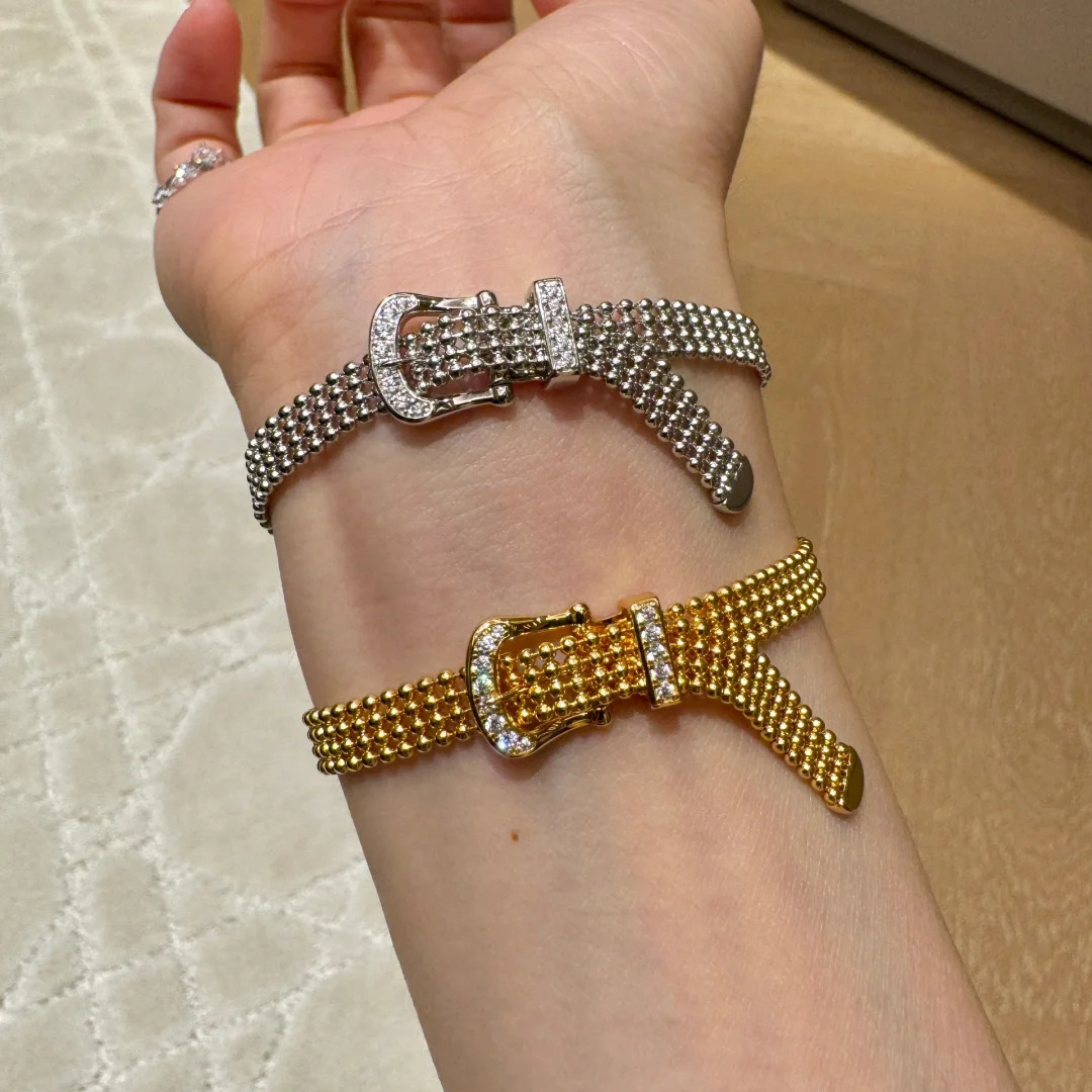 Luxury Watch Nice - Foydjew イタリアヴィンテージジュエリーミラネーゼ素敵なデザインの時計チェーンブレスレットライト高級女性ベルトバックルゴールドカラーブレスレット