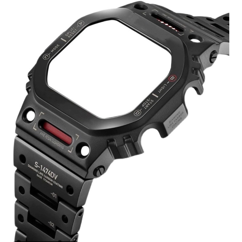 Luxury Watch Casio - カシオGショックGMW-B5000 DW5600/GW-B5600 GW-M5610 G-5600E/U用改造ステンレス鋼/チタン合金メカキット メタルケースバンド