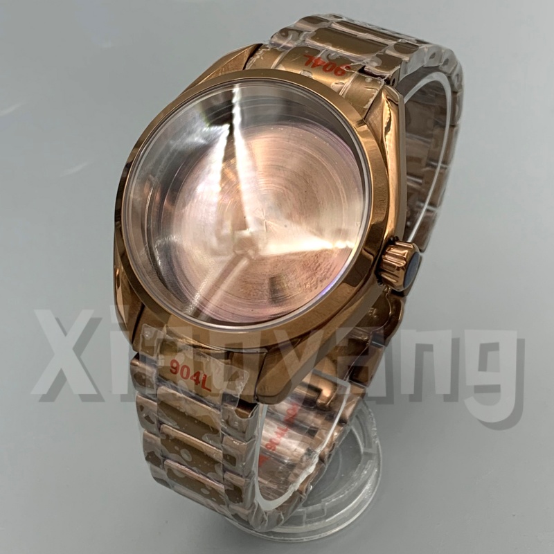 40MM NH35 ポリッシュベゼル ローズゴールド腕時計ケ - Bronze Case Watch のレビューと価格