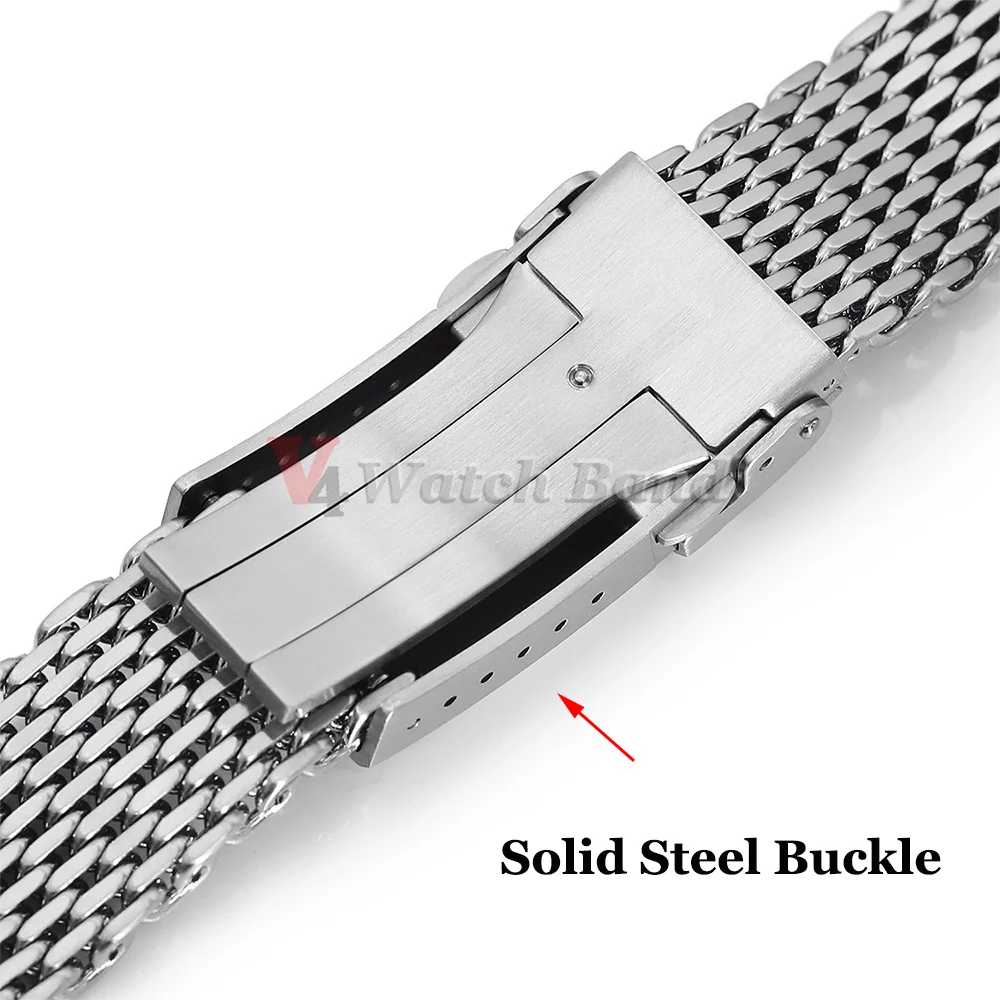 高級ミラネーゼループ 4.5 ミリメートルサメメッシュストラ - Luxury Watch Casio のレビューと価格