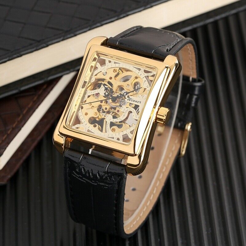 Vintageskeleton-腕時計,機械式腕時計,正方形 - Luxury Watch Nice のレビューと価格
