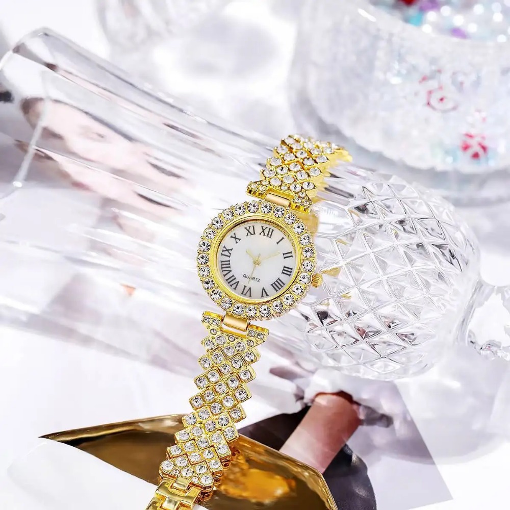 6 ピース/セット高級ラインストーン女性用腕時計ファッション - Luxury Watch Travel Case のレビューと価格