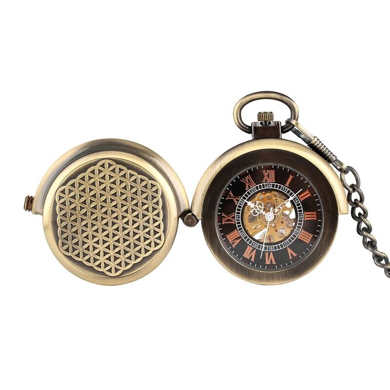 メンズヴィンテージ機械式懐中時計風アップアンティークブロンズ - Luxury Watch Nice のレビューと価格