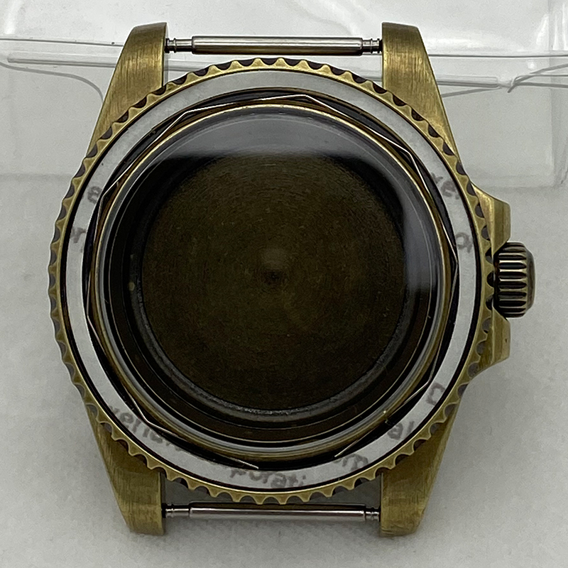 40 ミリメートルヴィンテージブロンズ時計ケースサファイアク - Bronze Case Watch のレビューと価格