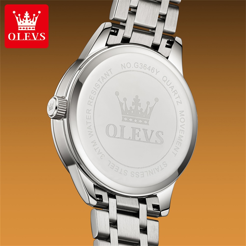 OLEVS ムーンフェイズメンズ腕時計カレンダー 30 メー - Luxury Watch Men のレビューと価格
