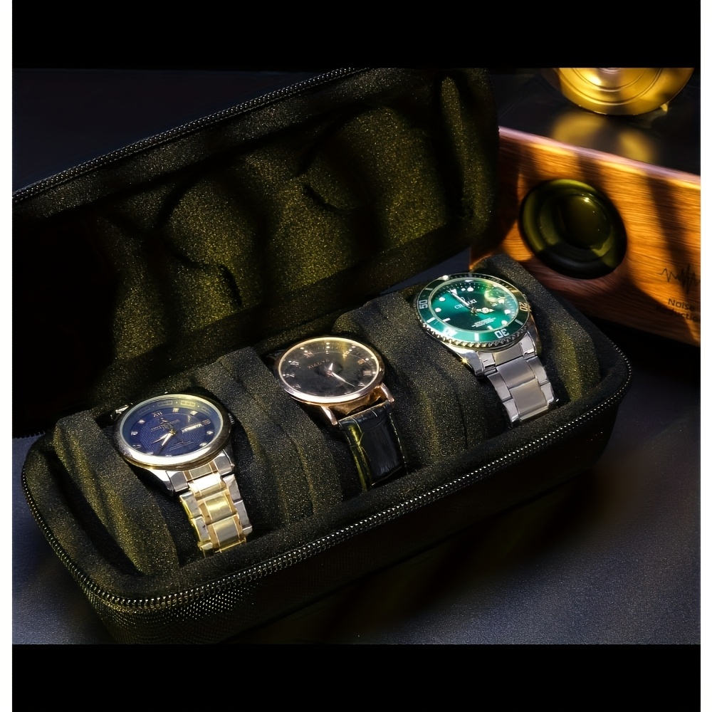 1/2 PC 高級 3 スロット時計トラベルケース、時計収納 - Luxury Watch Travel Case のレビューと価格