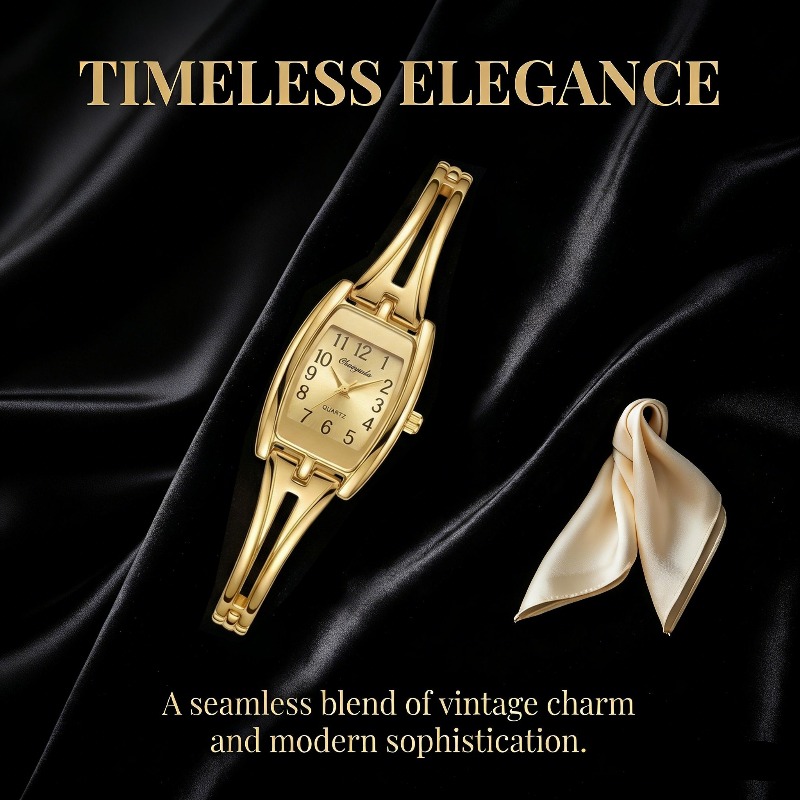 高級女性用腕時計ファッション長方形合金時計ストラップブレスレ - Luxury Watch Vintage のレビューと価格
