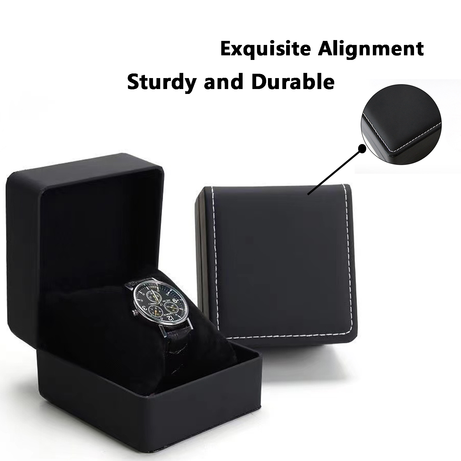 Lnofxas ブラック シングルウォッチ ギフトボックス  - Luxury Watch Travel Case のレビューと価格
