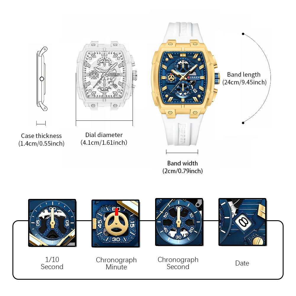 CURREN 高級ヴィンテージ腕時計 メンズ スポーツ クロ - Luxury Watch Men のレビューと価格