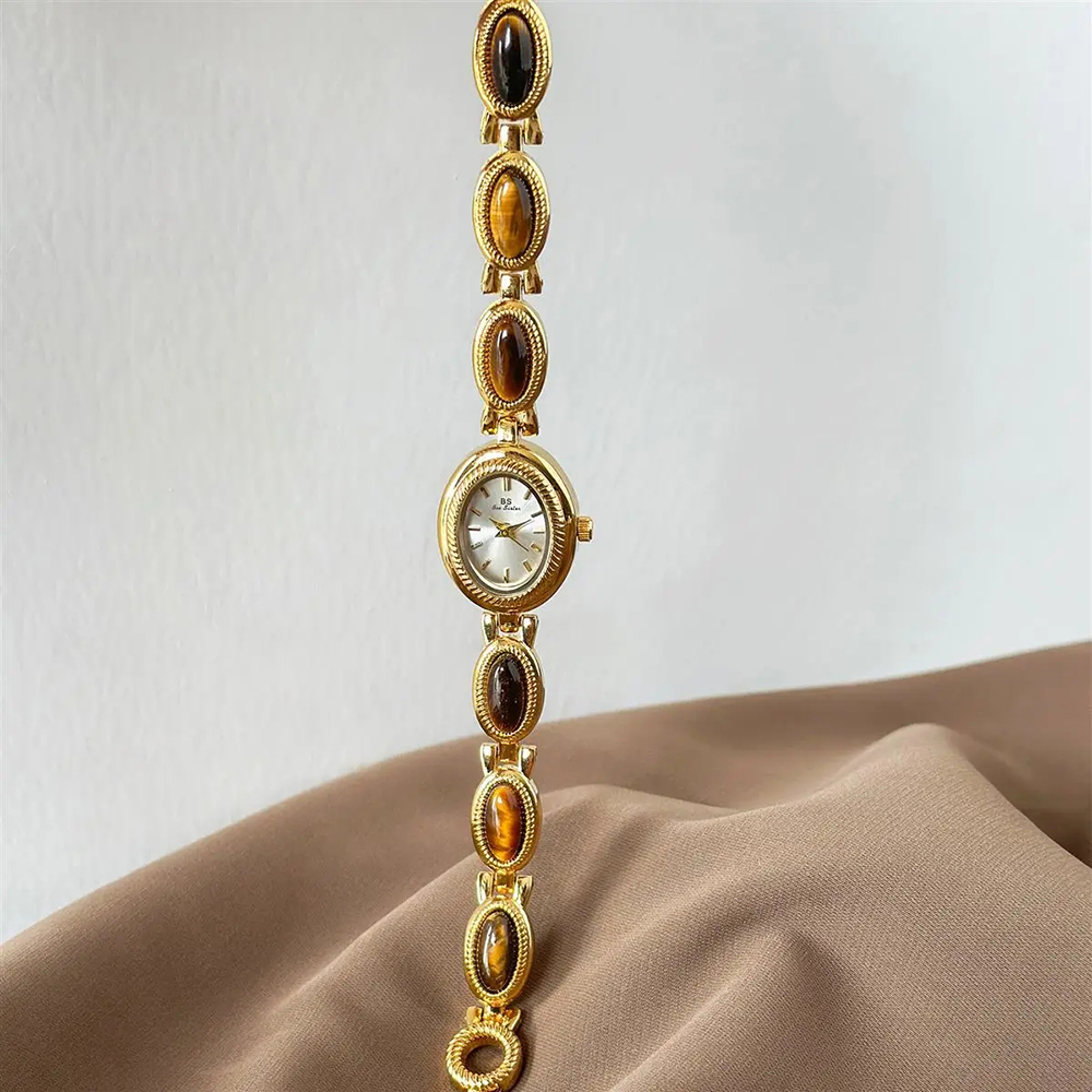 女性用 ゴールド ウォッチ ヴィンテージ ブラウン ジェイド - Luxury Watch Vintage のレビューと価格