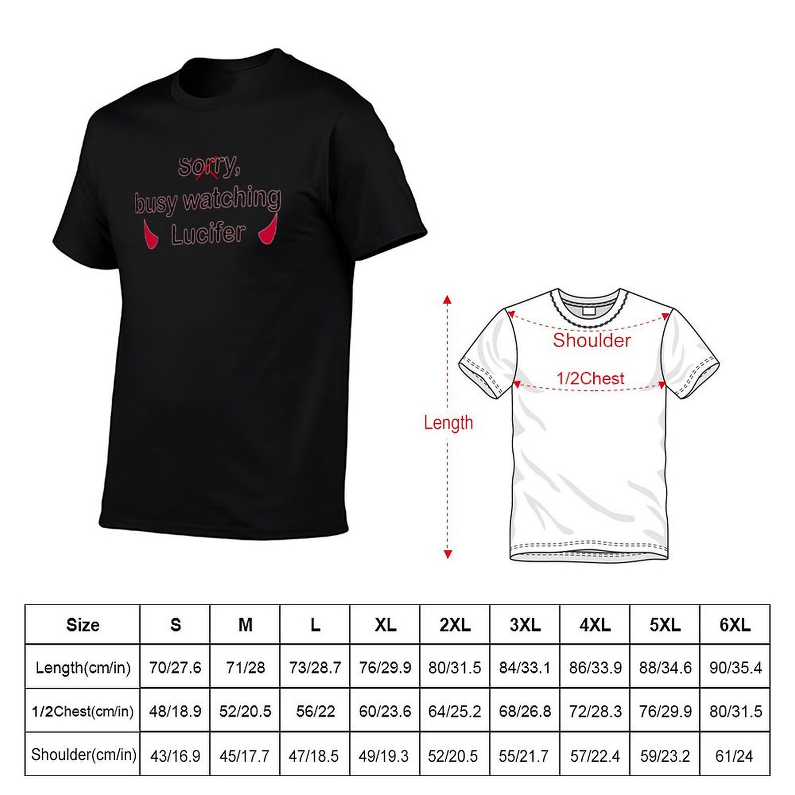 ごめんなさい、ルシファーを見ている暇がありません Tシャツ  - Luxury Watch China のレビューと価格