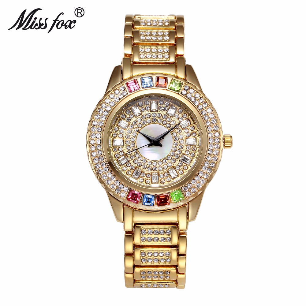 Missfox-女性のためのゴールデンパーティーウォッチ,女 - Luxury Watch China のレビューと価格