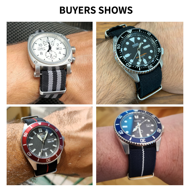 60 年代フランス軍時計ストラップナイロン時計バンドロレック - Luxury Watch Expensive のレビューと価格