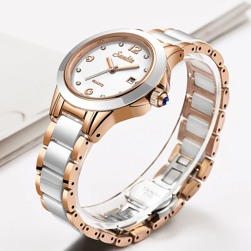 Sunkta ファッションカジュアルクォーツ女性腕時計エレガ - Luxury Watch Lady のレビューと価格
