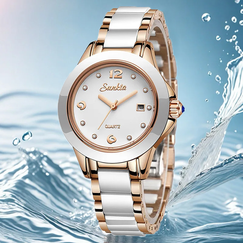 Sunkta ファッションカジュアルクォーツ女性腕時計エレガ - Luxury Watch Lady のレビューと価格