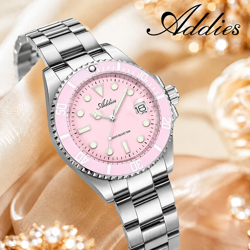 ADDIES 36 ミリメートル 50 メートル防水女性の腕 - Luxury Watch Lady のレビューと価格