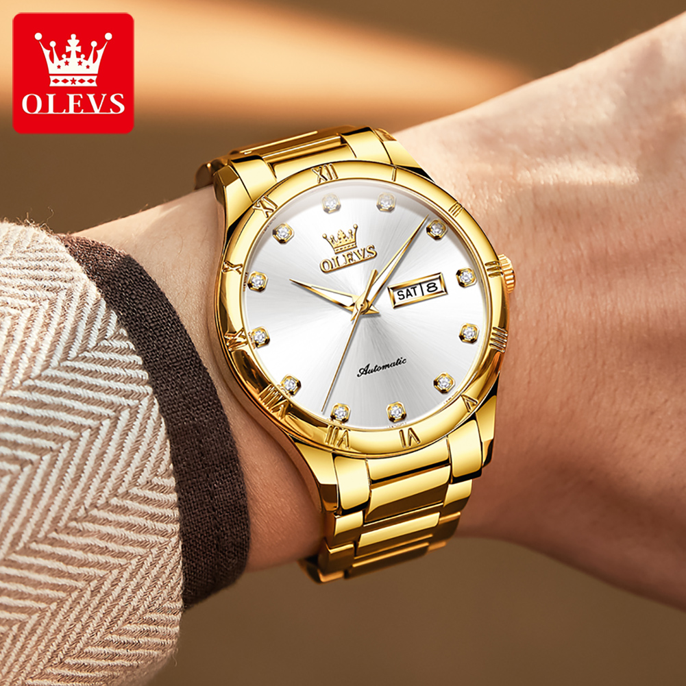 OLEVS メンズ腕時計高級カジュアルファインスチールオリジ - Luxury Watch Men のレビューと価格