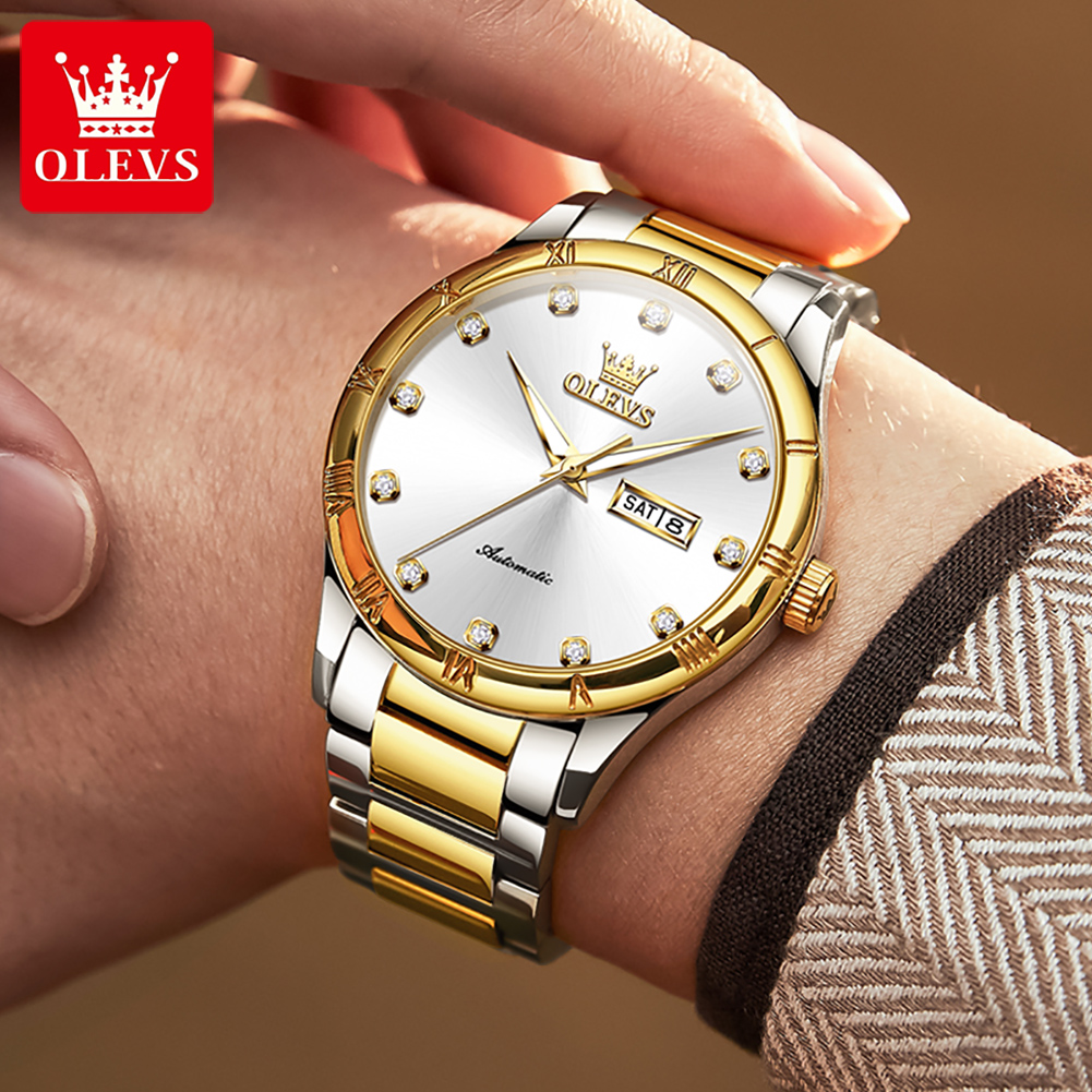 OLEVS メンズ腕時計高級カジュアルファインスチールオリジ - Luxury Watch Men のレビューと価格