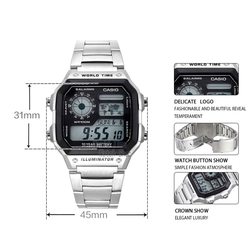 カシオ腕時計爆発時計メンズセットブランドの高級 LED ミリ - Luxury Watch Casio のレビューと価格