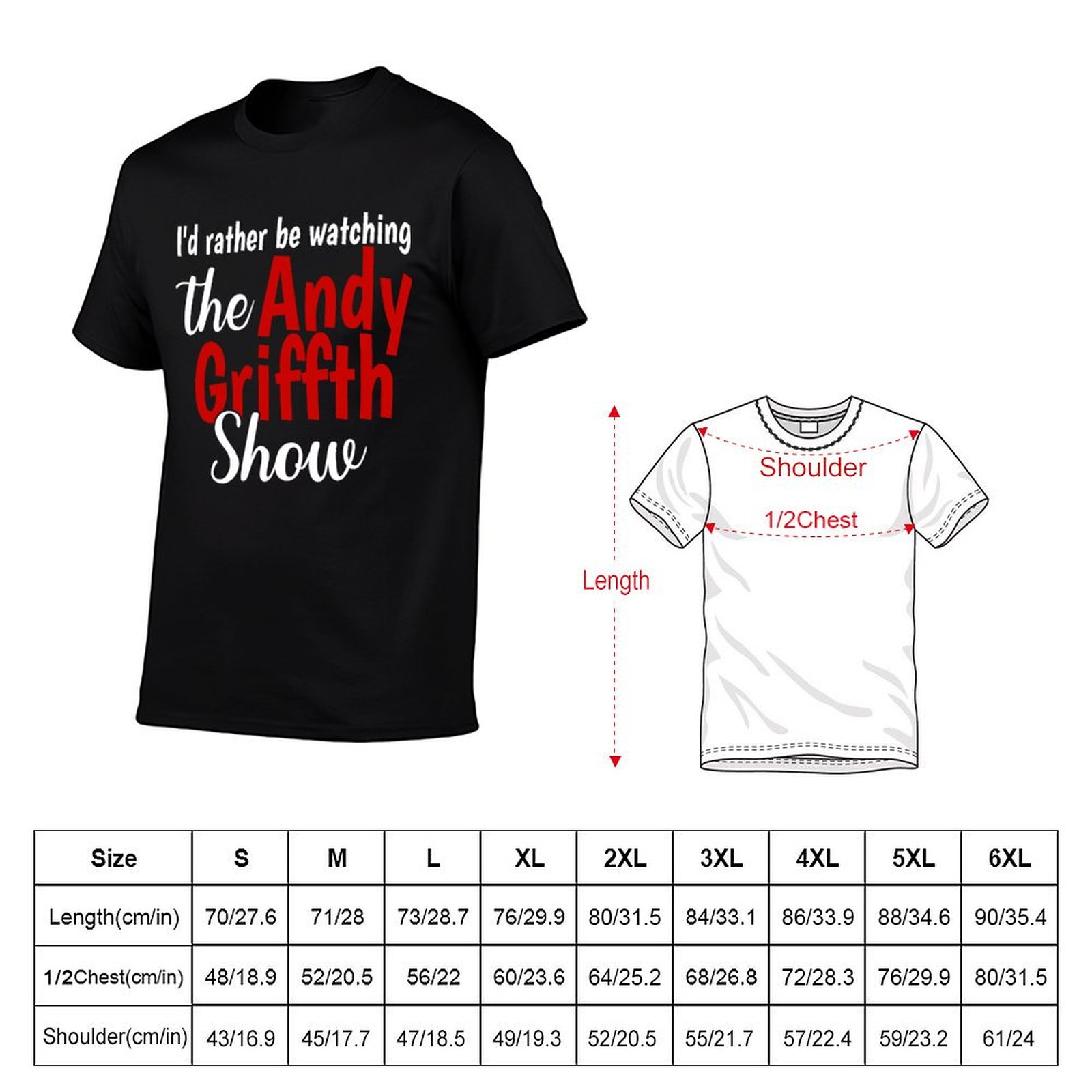 私はアンディ・グリフィスを見ながらいきたい Tシャツ メンズ - Luxury Watch China のレビューと価格
