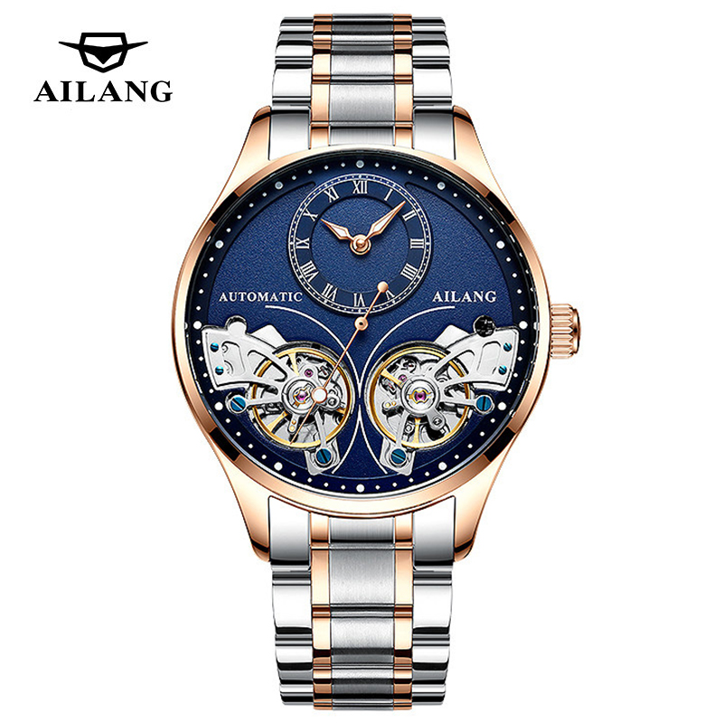 AILANG 真新しいファッションダブルトゥールビヨン腕時計 - Open Heart Watch のレビューと価格