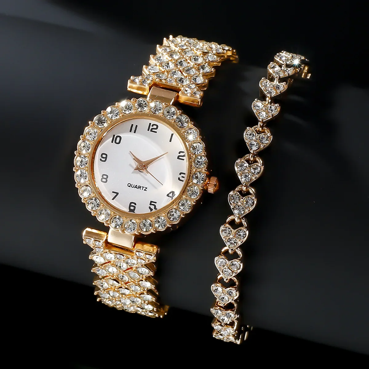 1 個/2 個高級ファッション女性腕時計セットシルバーストラ - Luxury Watch Lady のレビューと価格