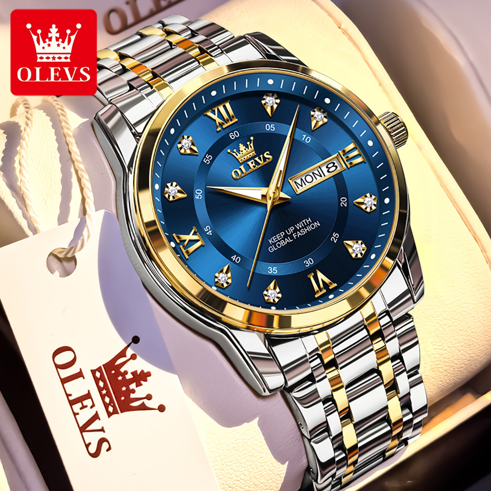 OLEVS ブランドファッションメンズ腕時計ステンレス鋼防水 - Luxury Watch Men のレビューと価格