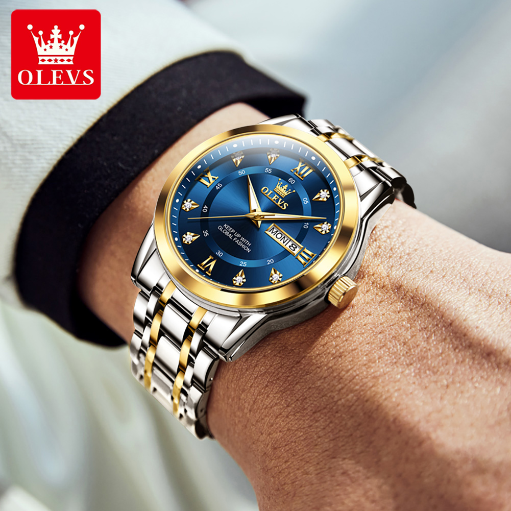 OLEVS ブランドファッションメンズ腕時計ステンレス鋼防水 - Luxury Watch Men のレビューと価格