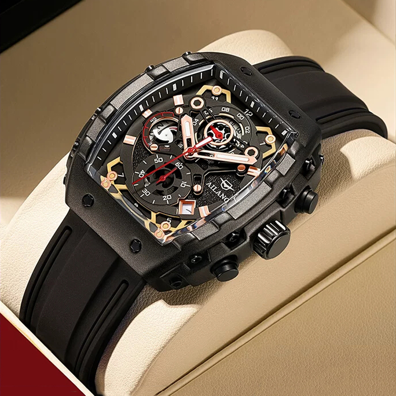 Ailang-男性用高級トノーケースクォーツ時計、発光クロノ - Luxury Watch Trends 2025 のレビューと価格