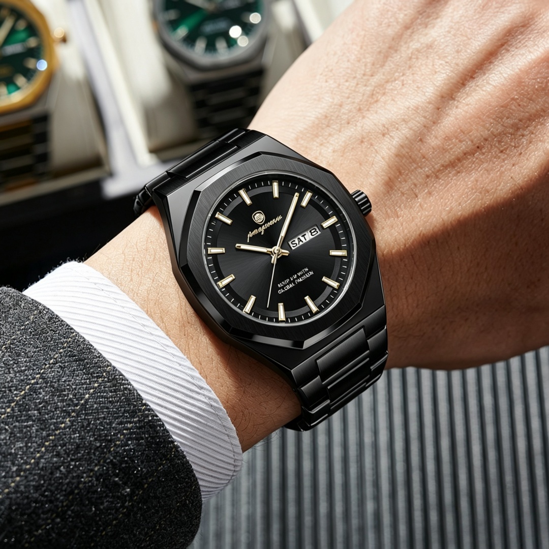 PAAZOMU 高級ファッションメンズ腕時計オリジナルブラン - Luxury Watch Nice のレビューと価格