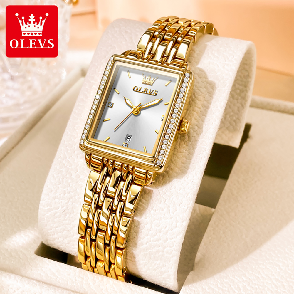 OLEVS 9995 日付時計女性用高級防水夜光時計エレガン - Luxury Watch Lady のレビューと価格