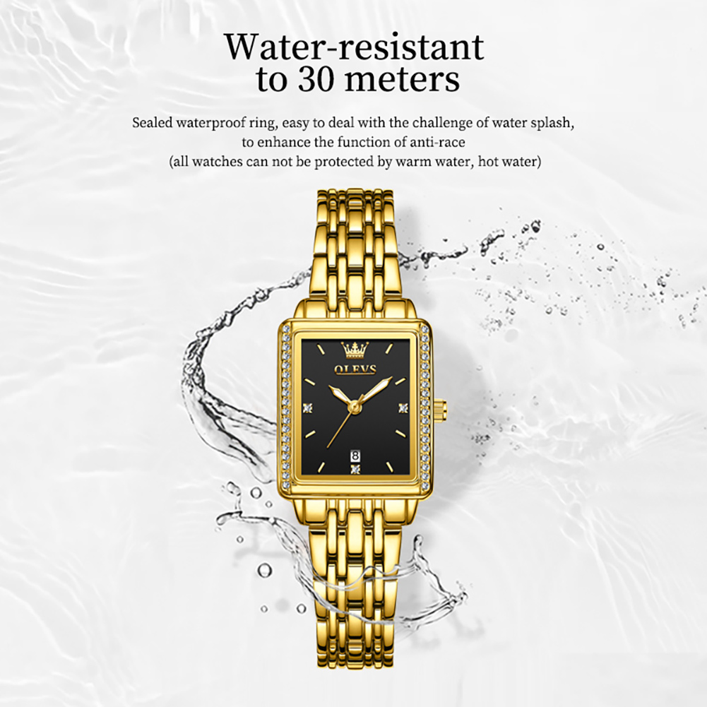 OLEVS 9995 日付時計女性用高級防水夜光時計エレガン - Luxury Watch Lady のレビューと価格