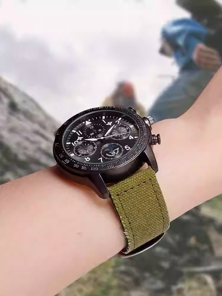 キャンバス + 牛革時計ストラップユニバーサルフラットインタ - Luxury Watch Casio のレビューと価格