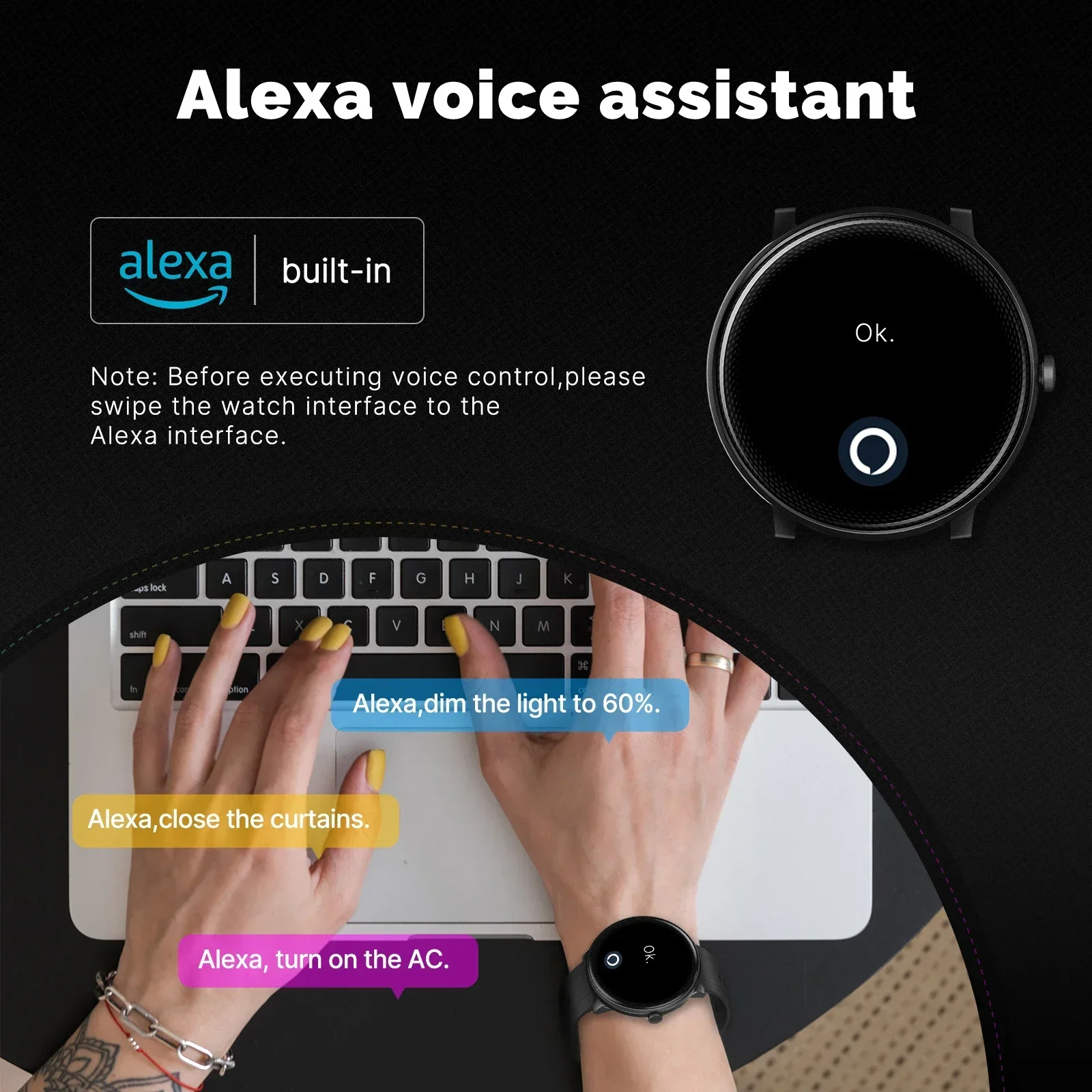 Moes-フィットネストラッカー内蔵のスマートウォッチ、心拍 - Open Heart Watch のレビューと価格