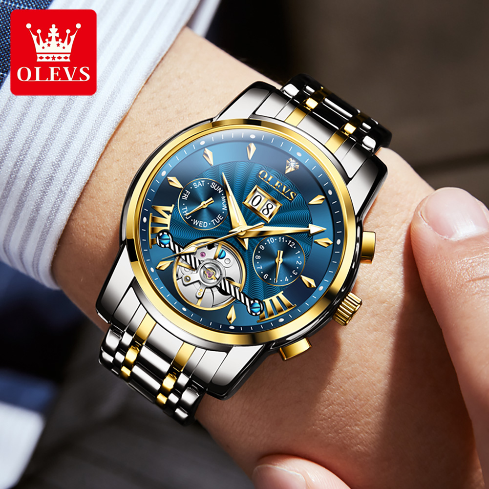 OLEVS メンズ腕時計高級ファッションファインスチールスト - Luxury Watch Men のレビューと価格