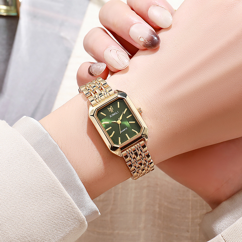 女性と女の子のための長方形のスチールバンドクォーツ時計、女性 - Luxury Watch Lady のレビューと価格