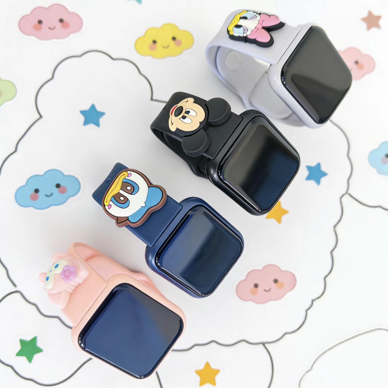 ディズニーミッキー漫画子供用腕時計マルチカラーファッションウ - Open Heart Watch のレビューと価格