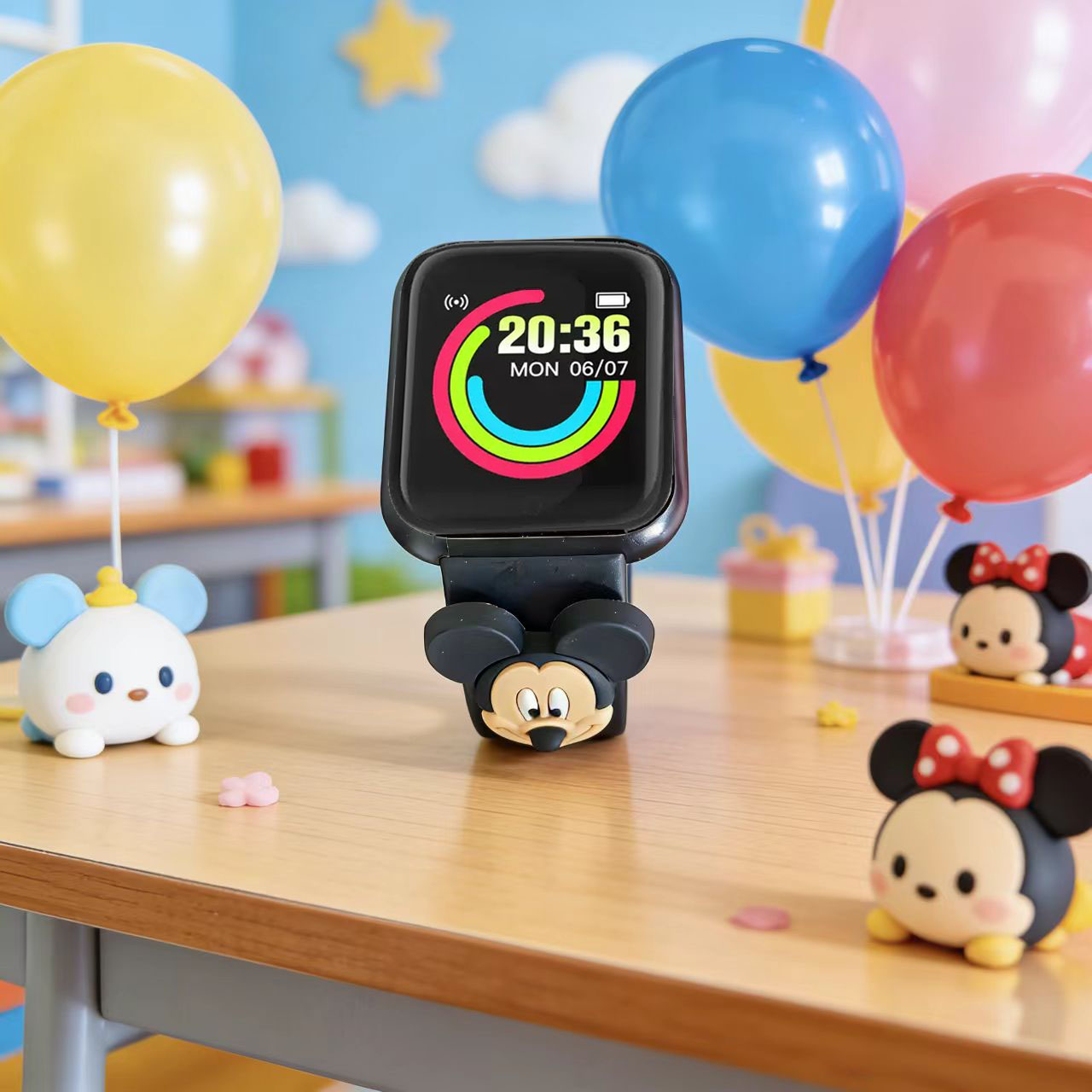 ディズニーミッキー漫画子供用腕時計マルチカラーファッションウ - Open Heart Watch のレビューと価格