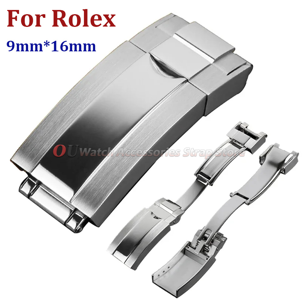 9mmx16mm ステンレス鋼デプロイメントクラスプ ロレッ - Luxury Watch Expensive のレビューと価格